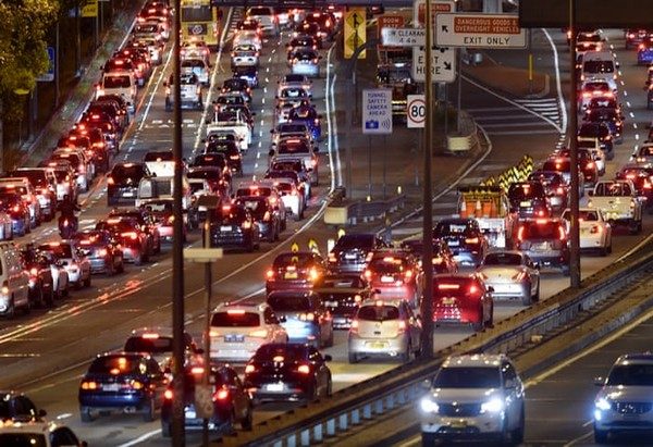 Sydney road and traffic scene